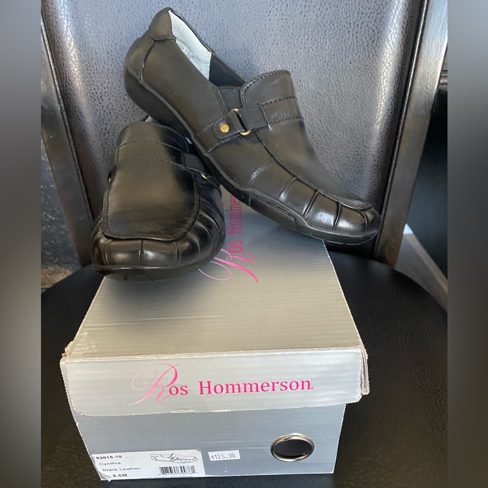 Brand new! Ros Hommerson shoes. Style: Cynthia Color: Black Leather Size: 8.5 M